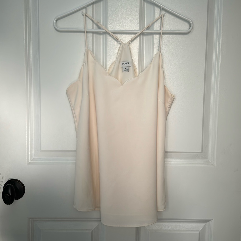 J. CREW W size 6 off white scallop cami